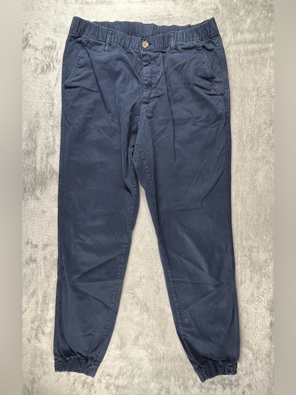 Bearbottom Jogger Pants Men's Size Large Navy Blue Stretch Cotton Elastic Waist